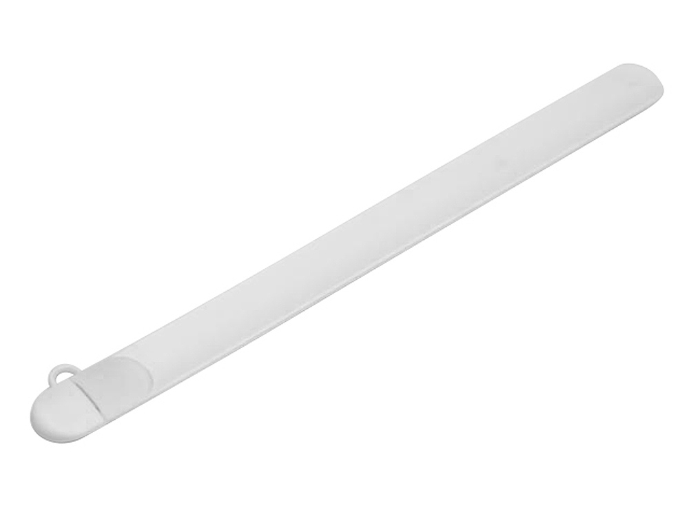 USB 2.0- флешка на 64 Гб в виде браслета, белый, силикон
