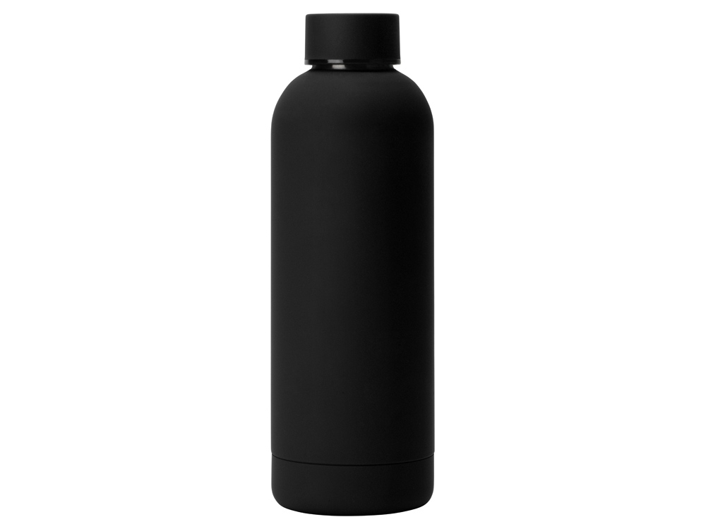 Вакуумная термобутылка с медной изоляцией  «Cask», soft-touch, 500 мл, черный, металл, soft touch