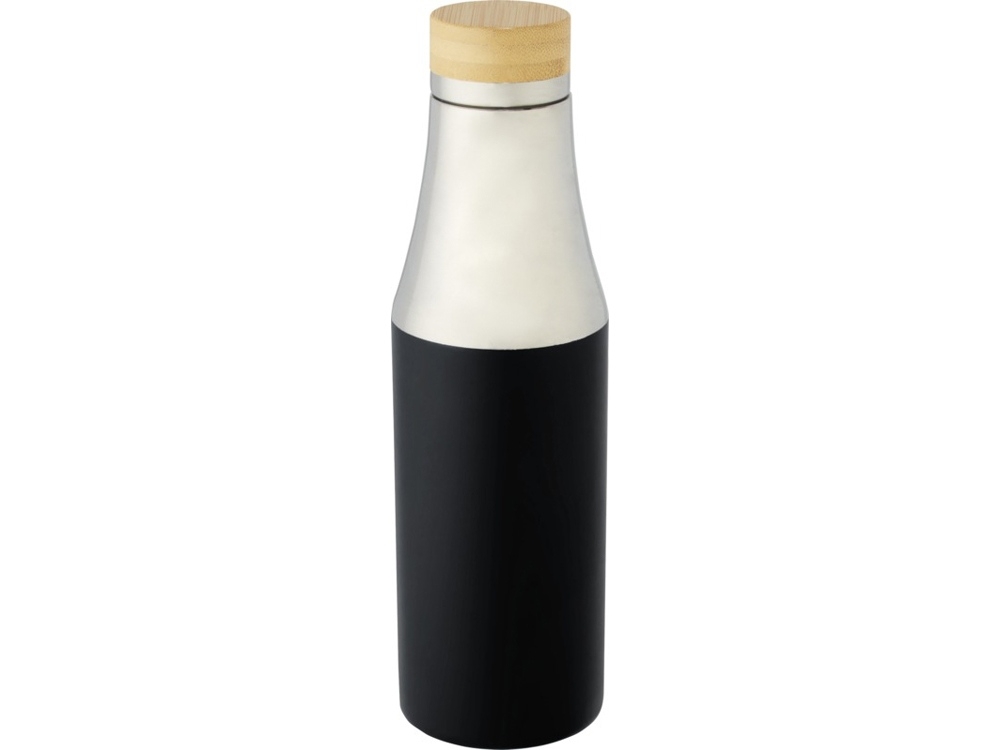 Термобутылка «Hulan» с вакуумной изоляцией, черный, серебристый, металл