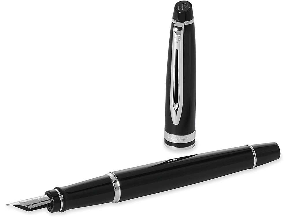 Подарочный набор Expert: ручка перьевая, чехол, черный, металл