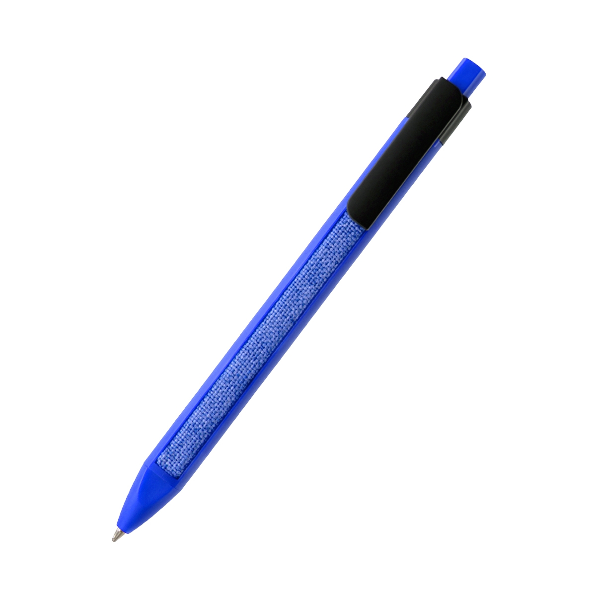 Ручка пластиковая с текстильной вставкой Kan, синяя, синий