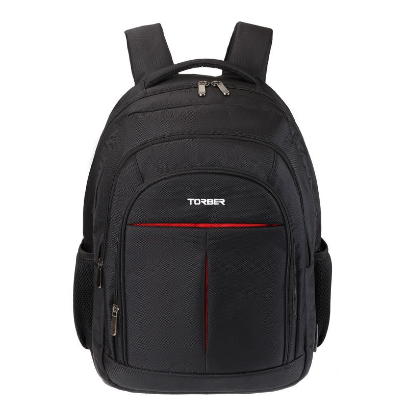 Рюкзак TORBER FORGRAD с отделением для ноутбука 15", чёрный, полиэстер, 46 х 32 x 13 см, черный