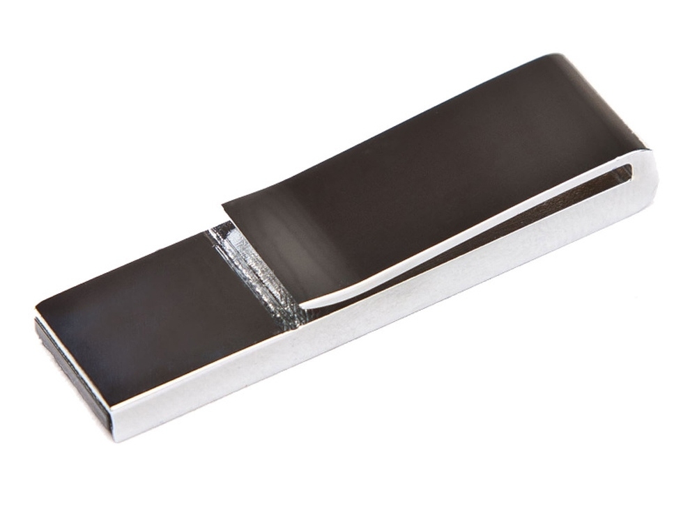USB 2.0- флешка на 64 Гб в виде зажима для купюр, серебристый, металл