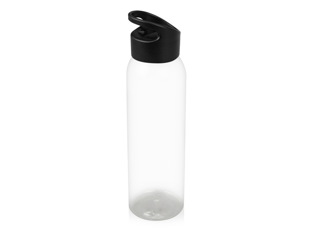Бутылка для воды «Plain 2», черный, прозрачный, пластик