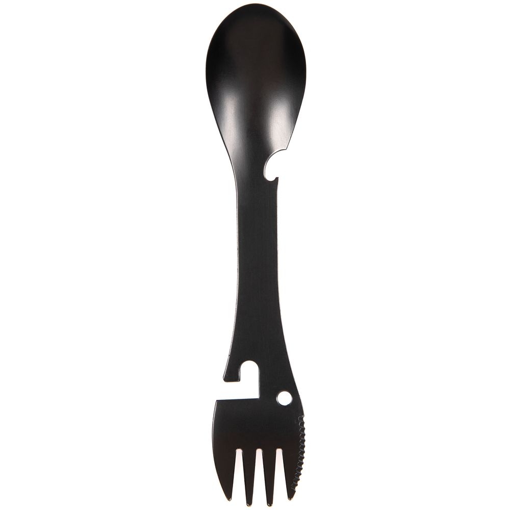 Походный столовый прибор Full Spoon, черный, черный, нержавеющая сталь
