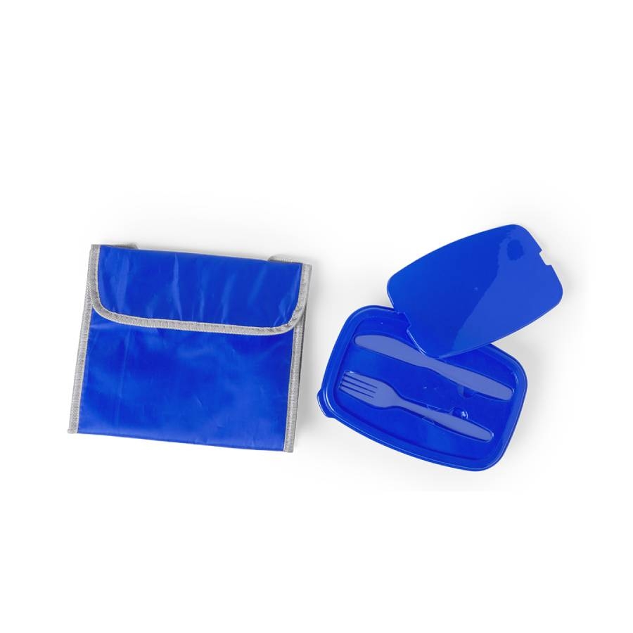 Набор термосумка и ланч-бокс PARLIK, синий, 26 x 22 x 18 см, полиэстер 210D, синий, поиэстер 210d, алюминий