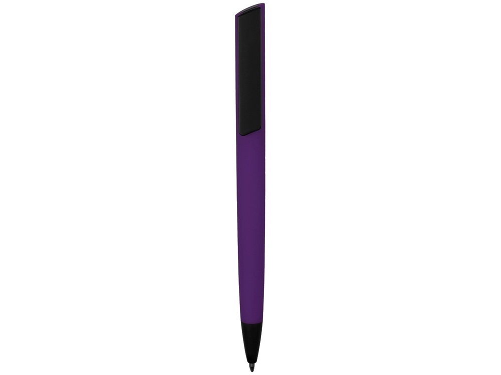 Ручка пластиковая шариковая «C1» soft-touch, черный, фиолетовый, soft touch