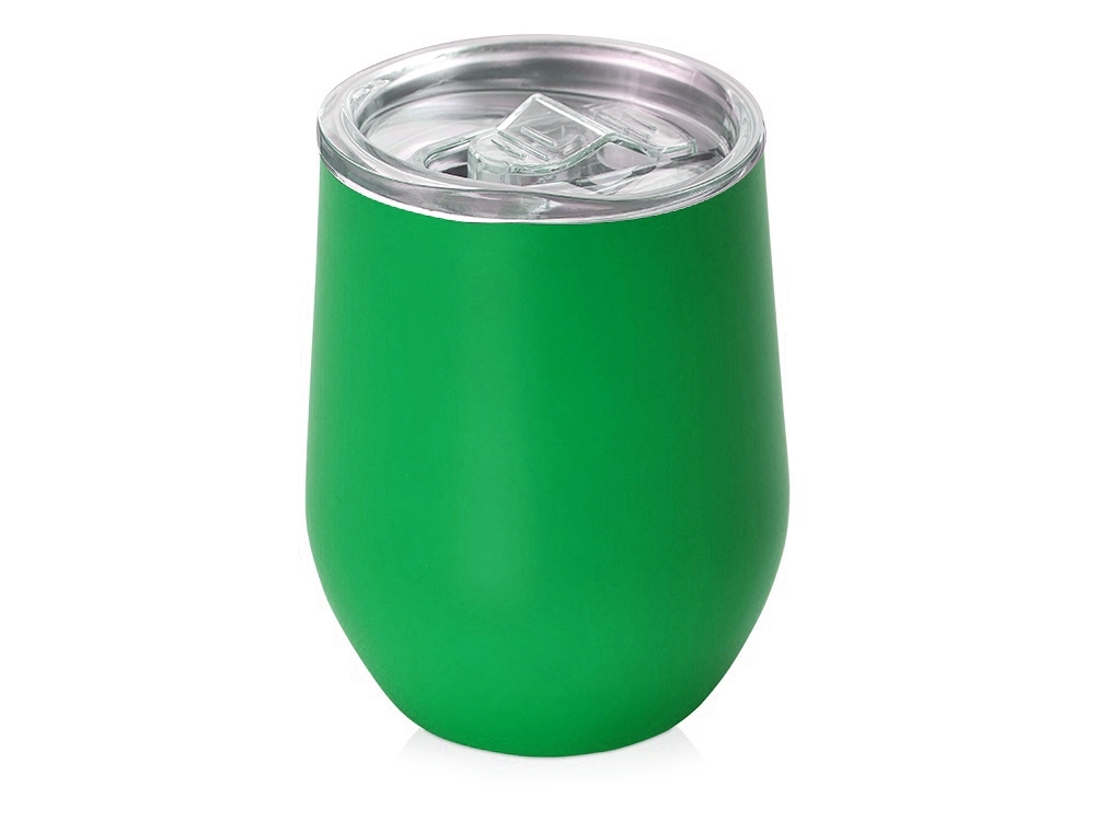 Вакуумная термокружка «Sense», непротекаемая крышка, крафтовая упаковка, зеленый, металл