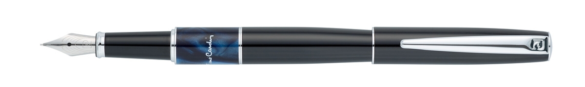 Ручка перьевая Pierre Cardin LIBRA, цвет - черный и синий. Упаковка В., черный, латунь, нержавеющая сталь