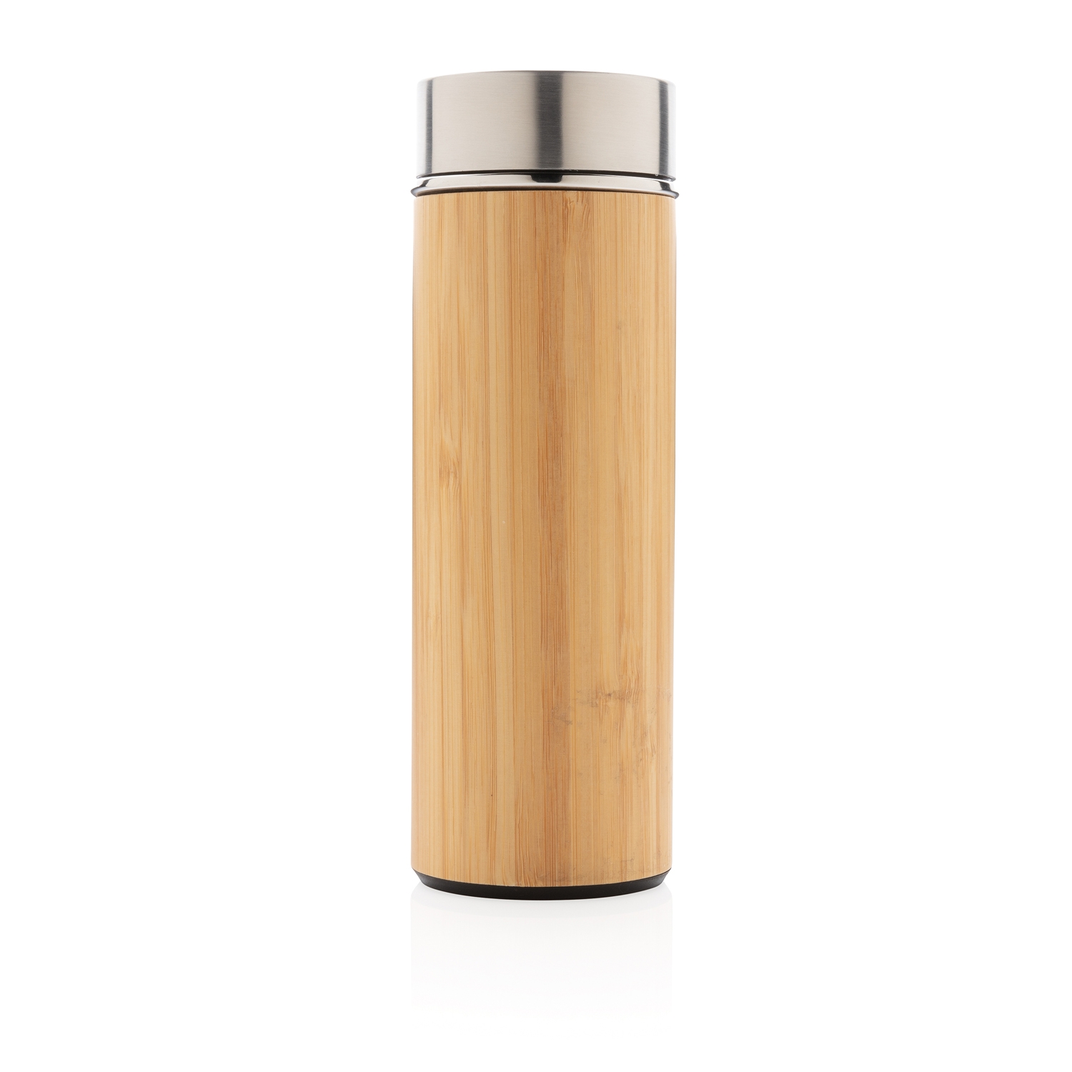 Герметичная вакуумная бутылка Bamboo, 350 мл, коричневый, дерево, металл