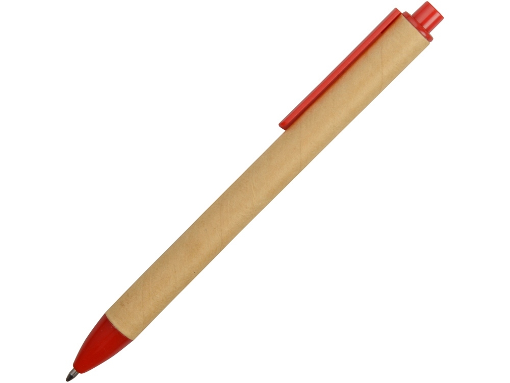 Ручка картонная шариковая «Эко 2.0», красный, бежевый, пластик, картон