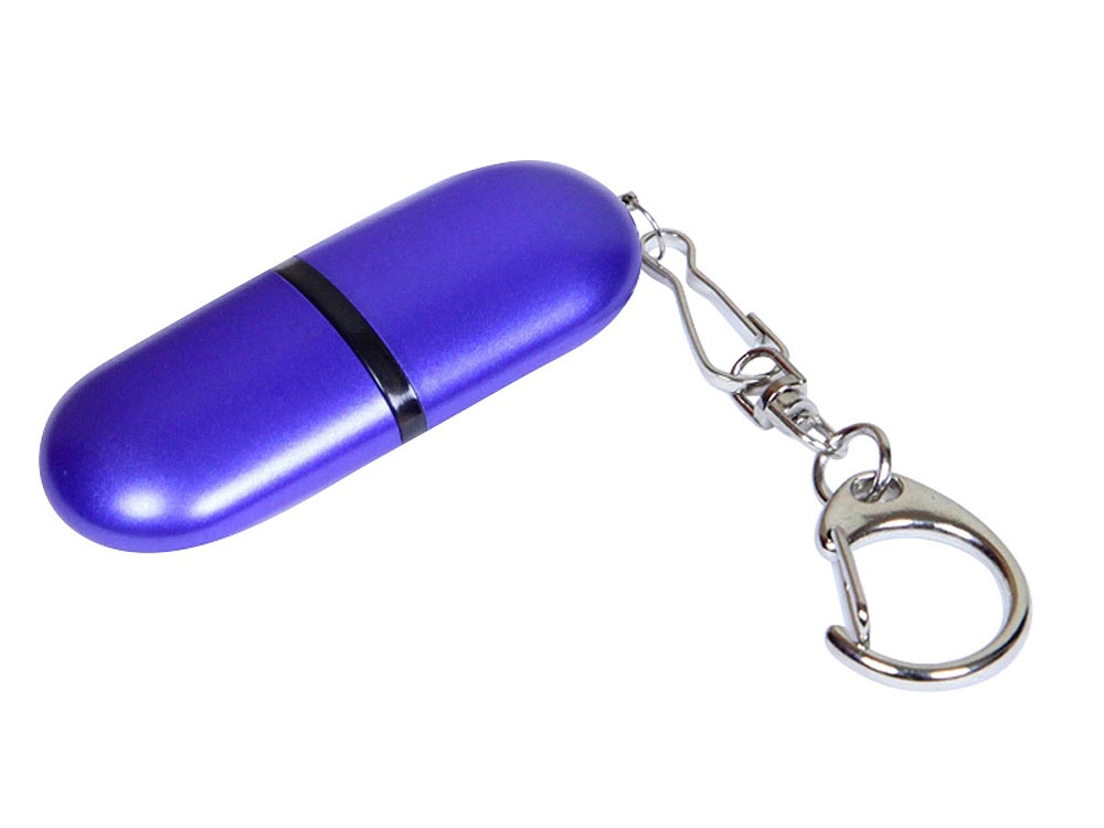 USB 3.0- флешка промо на 64 Гб каплевидной формы, синий, пластик