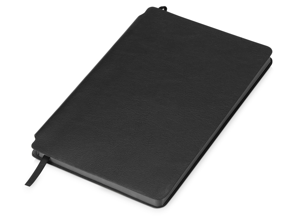 Подарочный набор «Notepeno» с блокнотом А5, флешкой и ручкой, черный, кожзам, soft touch