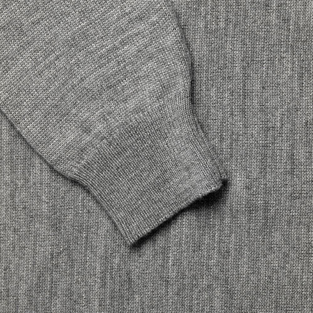 Джемпер Stitch с контрастной отделкой, серый с бордовым, серый, бордовый, шерсть 50%; акрил 50%