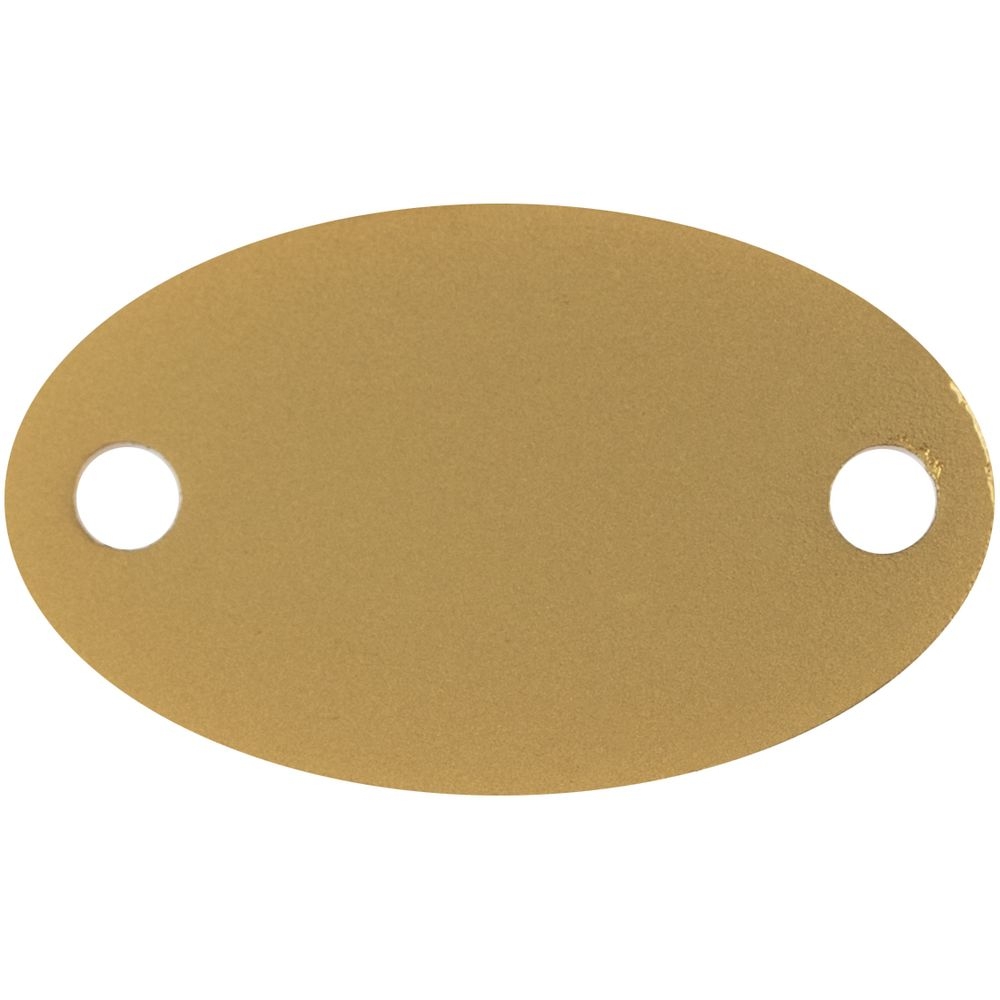 Шильдик металлический Alfa Oval, золотистый, желтый, металл