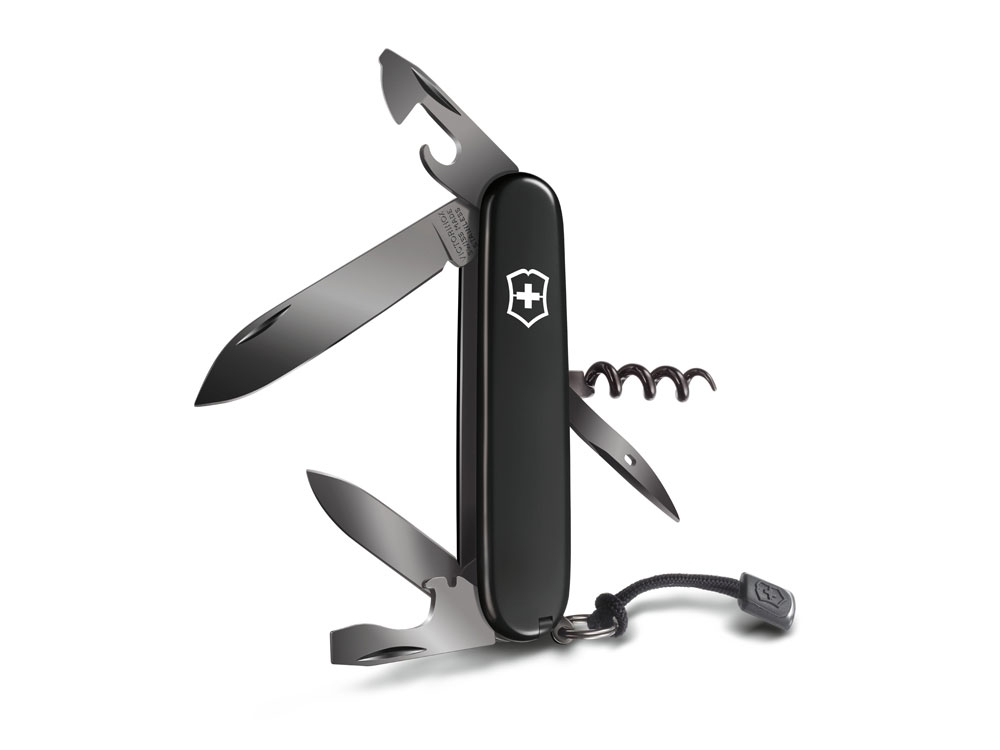 Нож перочинный «Spartan Onyx Black», 91 мм, 12 функций, черный, металл