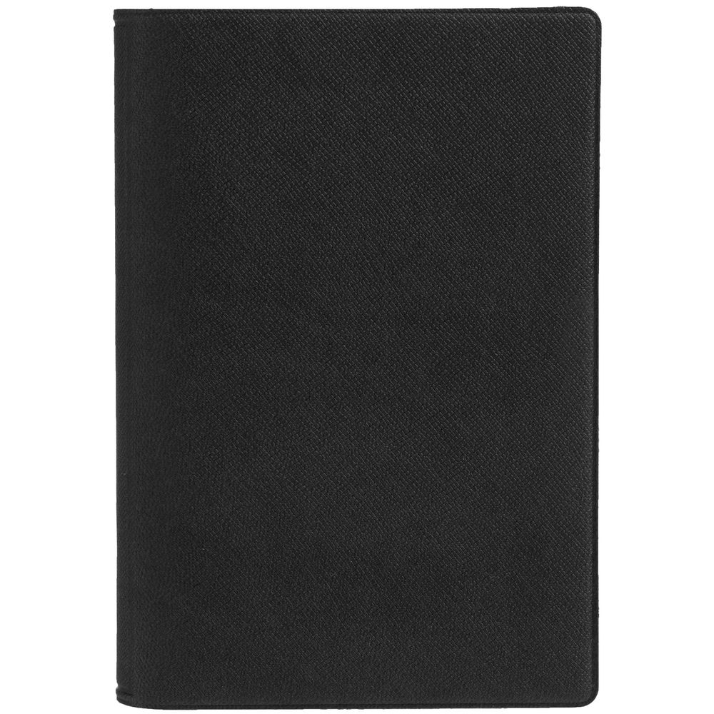 Обложка для паспорта Devon, черная, черный, кожзам