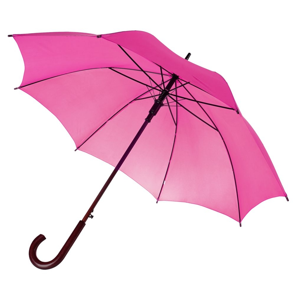 Зонт-трость Standard, ярко-розовый (фуксия), розовый, полиэстер