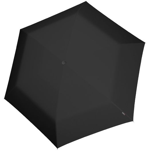 Складной зонт U.200, черный, черный, купол - эпонж, спицы - алюминий и фибергласс