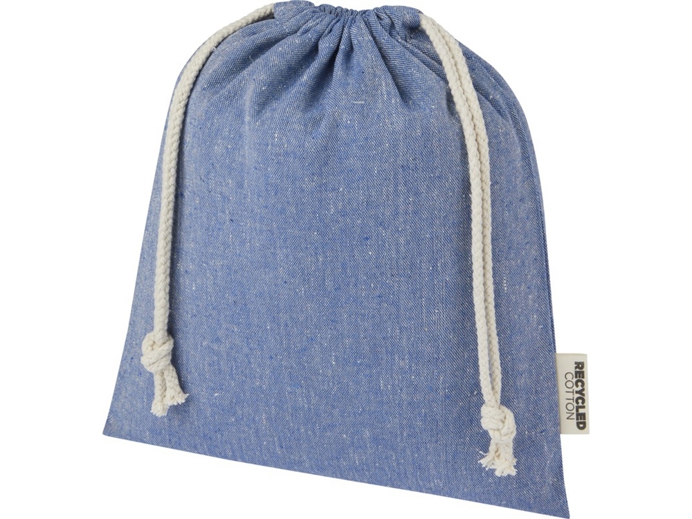 Средняя подарочная сумка «Pheebs» из переработанного хлопка 1,5 л, синий, переработанный хлопок