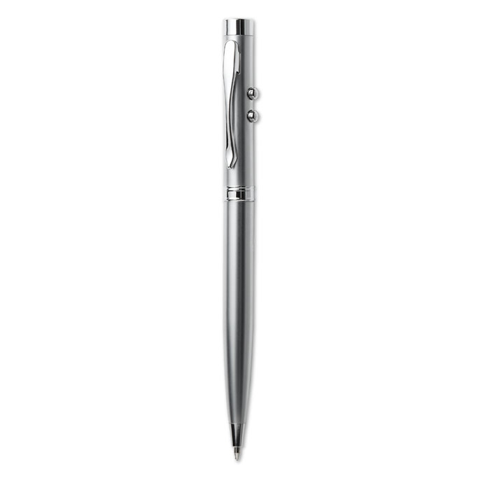 Ручка с лазерной указкой, серебристый, металл