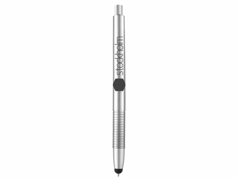 Ручка-стилус шариковая «Giza», серебристый, пластик