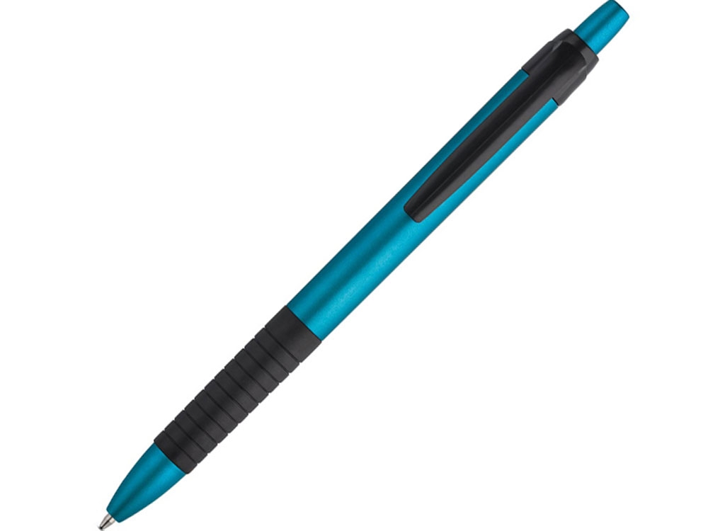 Шариковая ручка с металлической отделкой «CURL», голубой, пластик