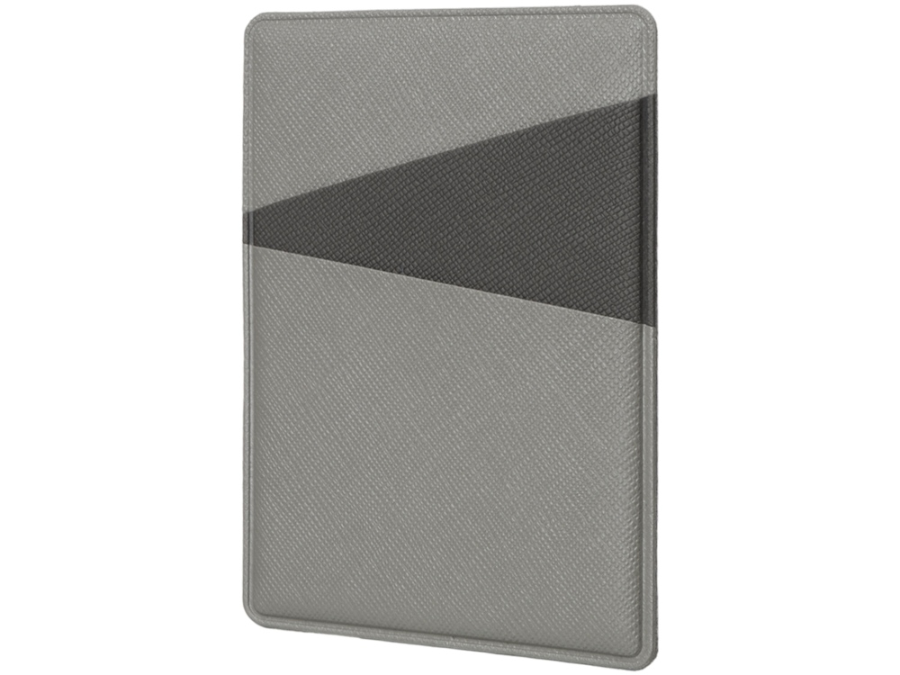 Картхолдер на 3 карты вертикальный «Favor», серый, кожзам