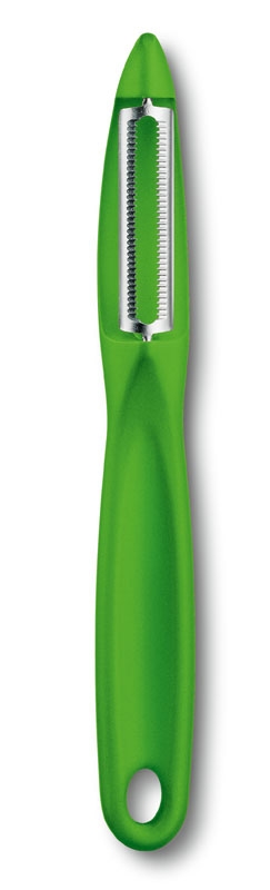 Овощечистка VICTORINOX универсальная, двустороннее лезвие из нержавеющей стали, зелёная рукоять, зеленый, пластик