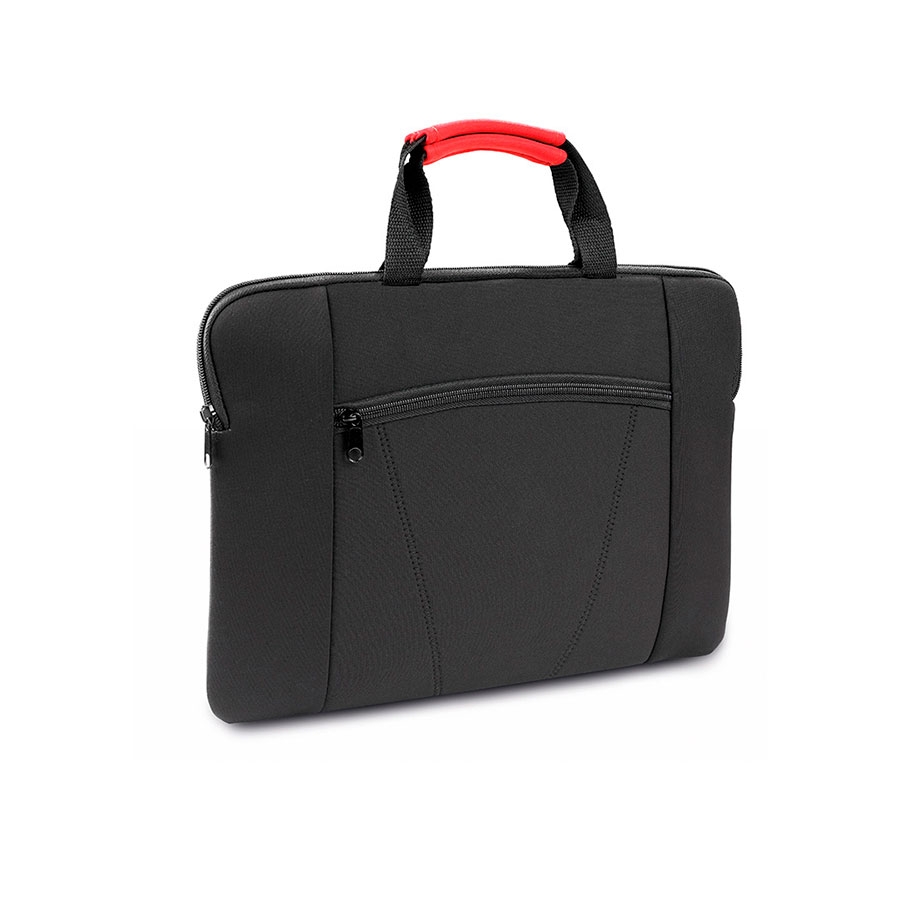 Конференц-сумка XENAC, черный/красный, 38 х 27 см, 100% полиэстер, красный, черный, 100% полиэстер