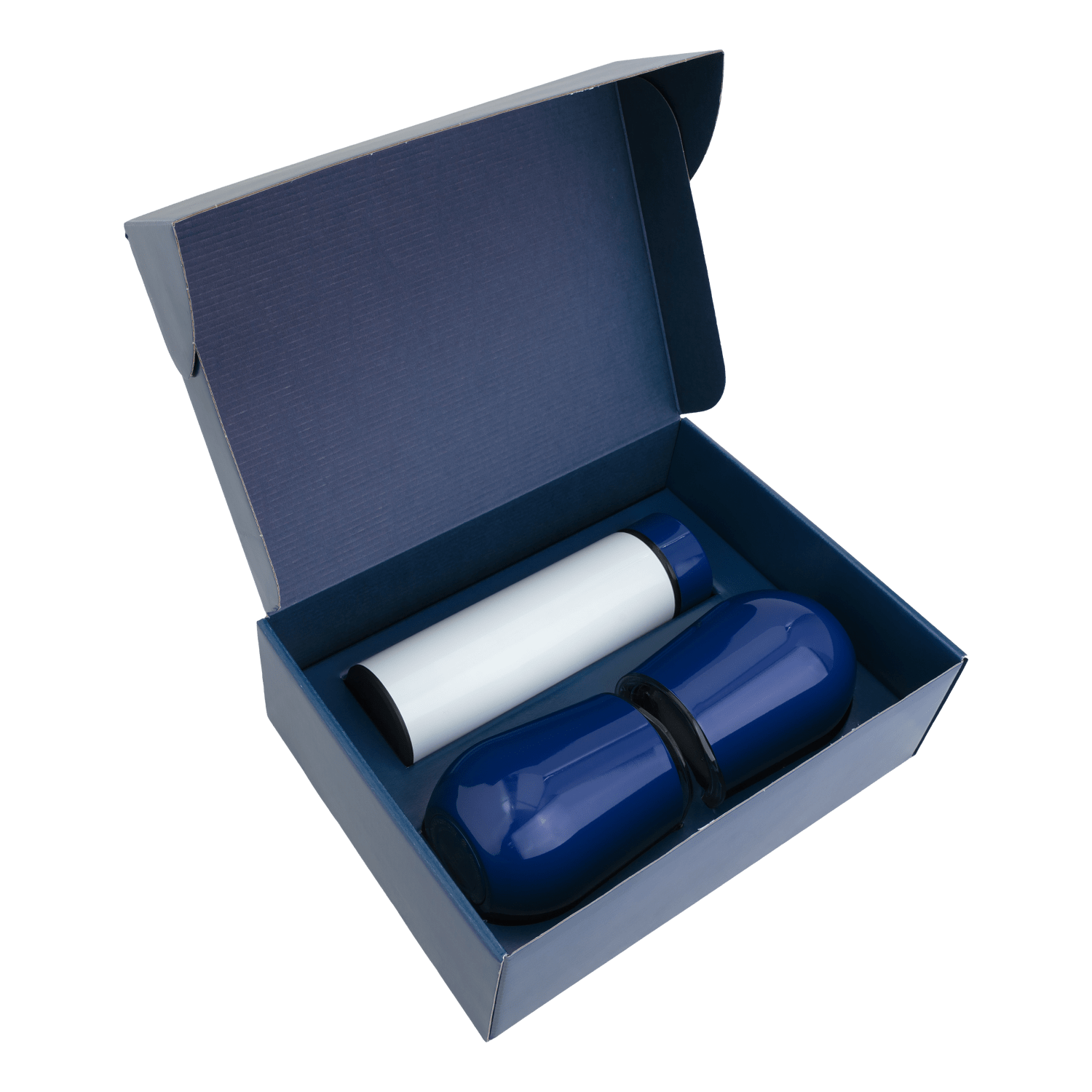 Набор Hot Box Duo C2W (белый с синим), синий, soft touch