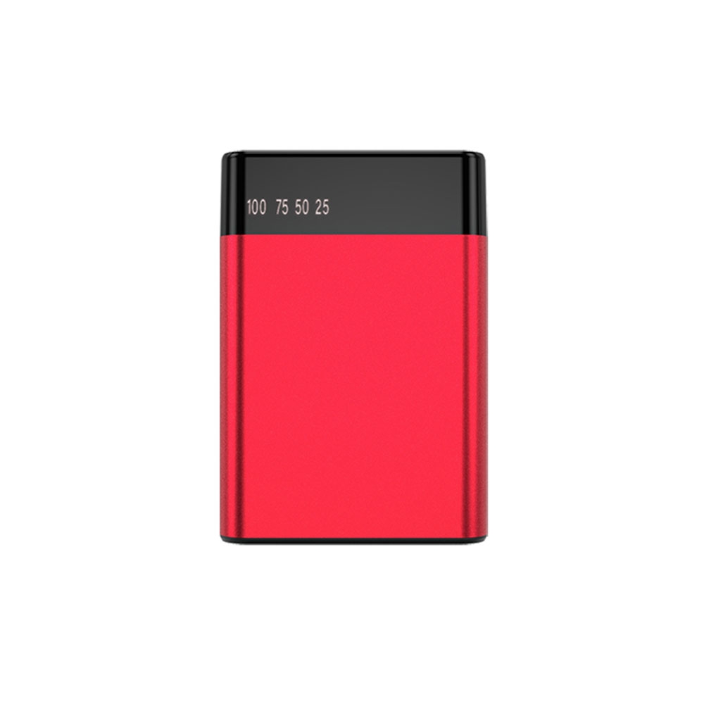 Внешний аккумулятор в металлическом корпусе Apria, 10000 mAh, красный, красный