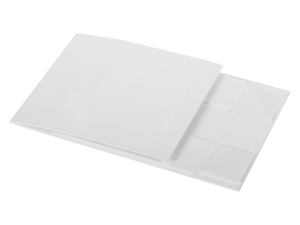 Коробка разборная с магнитным клапаном, белый, картон, бумага