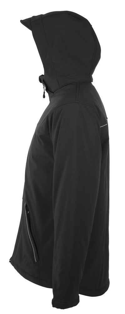 Куртка мужская Rock Men, черная, черный, внешняя сторона - полиэстер 95%; эластан 5%; софтшелл; подкладка - полиэстер 100%, 160 г/м²