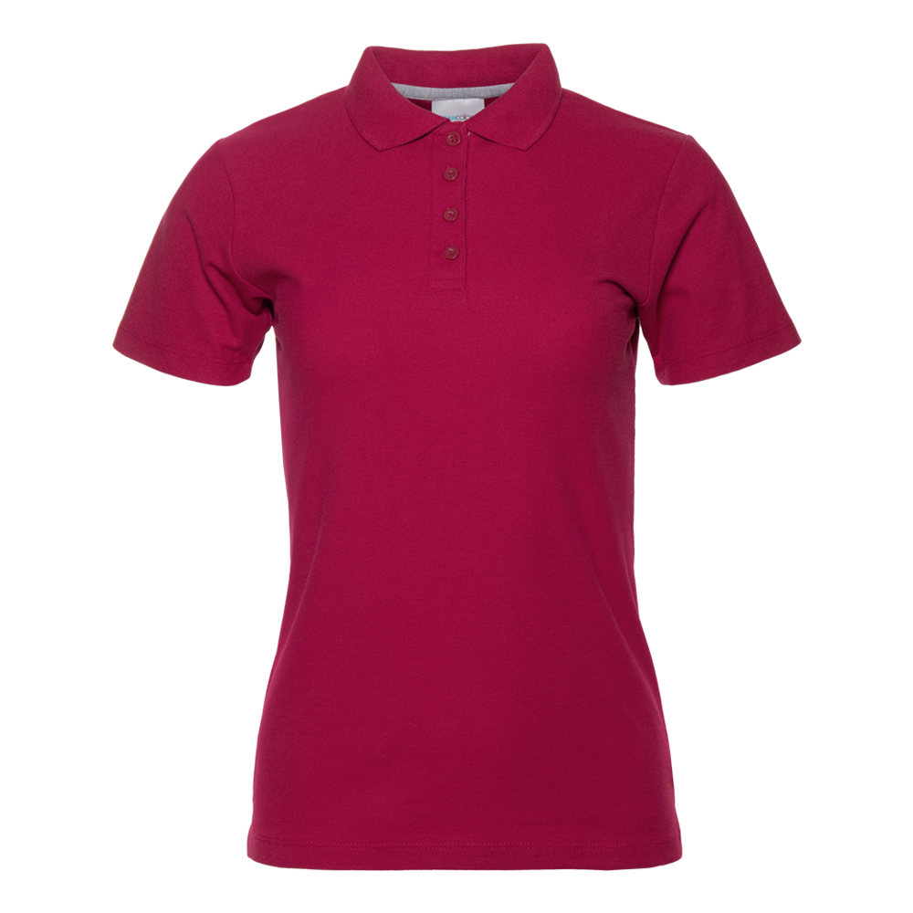 Рубашка поло женская STAN хлопок/полиэстер 185, 104W, Бордовый, бордовый, 185 гр/м2, хлопок