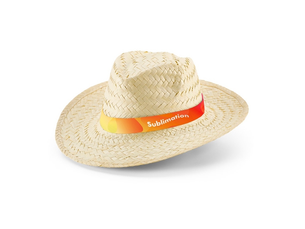 Шляпа из натуральной соломы «EDWARD RIB», белый, растительные волокна