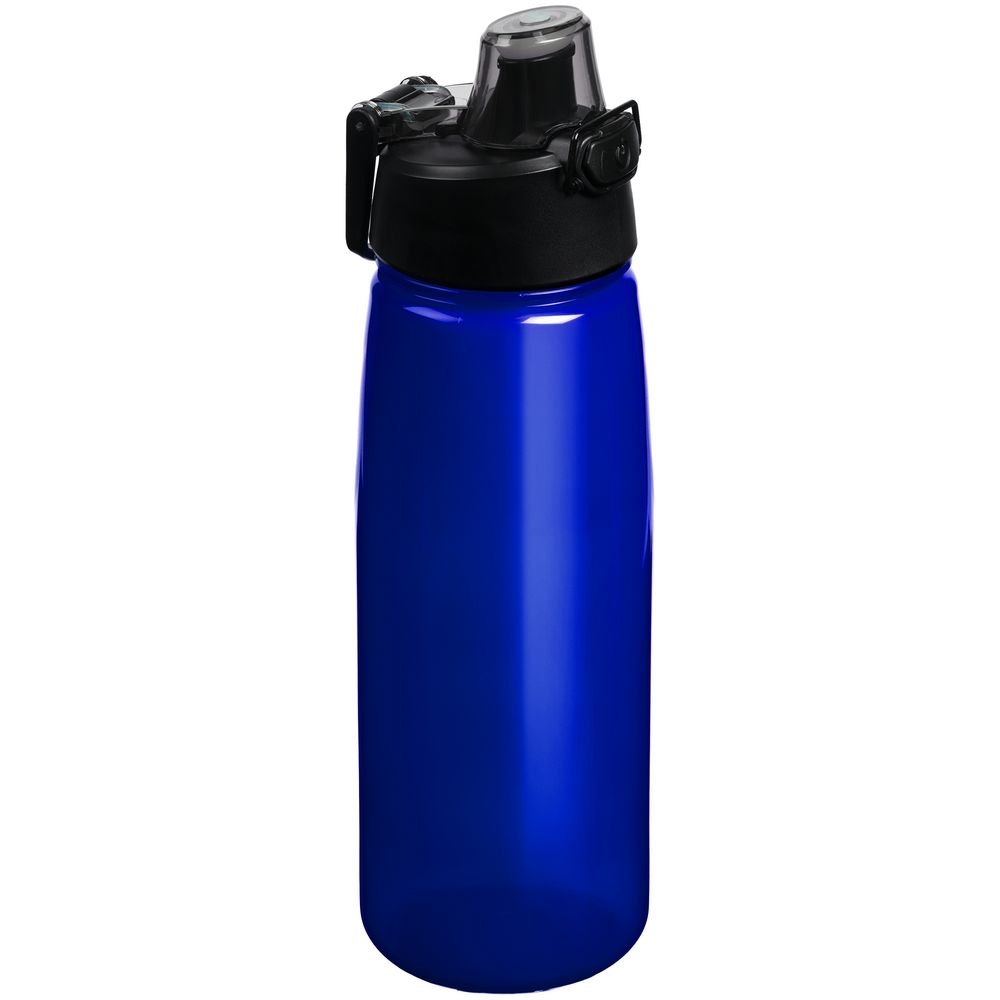 Спортивная бутылка Rally, синяя, синий, пластик