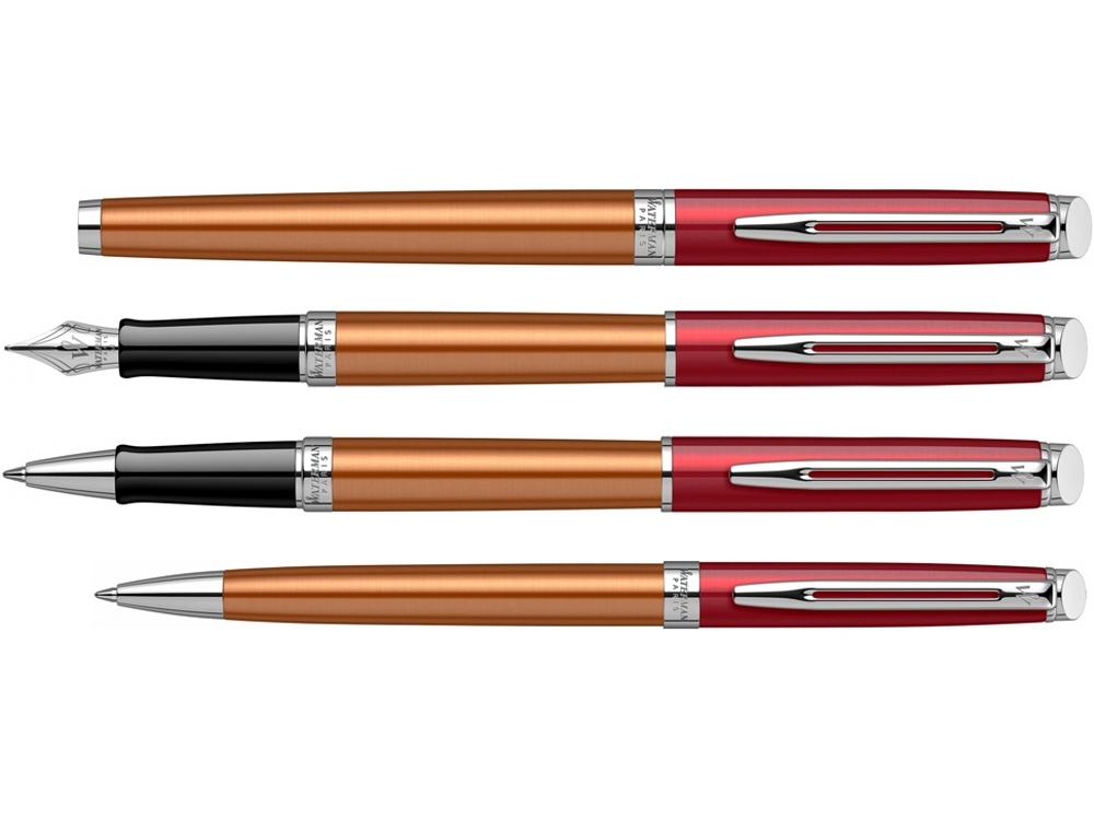 Ручка шариковая Hemisphere French riviera, красный, оранжевый, металл