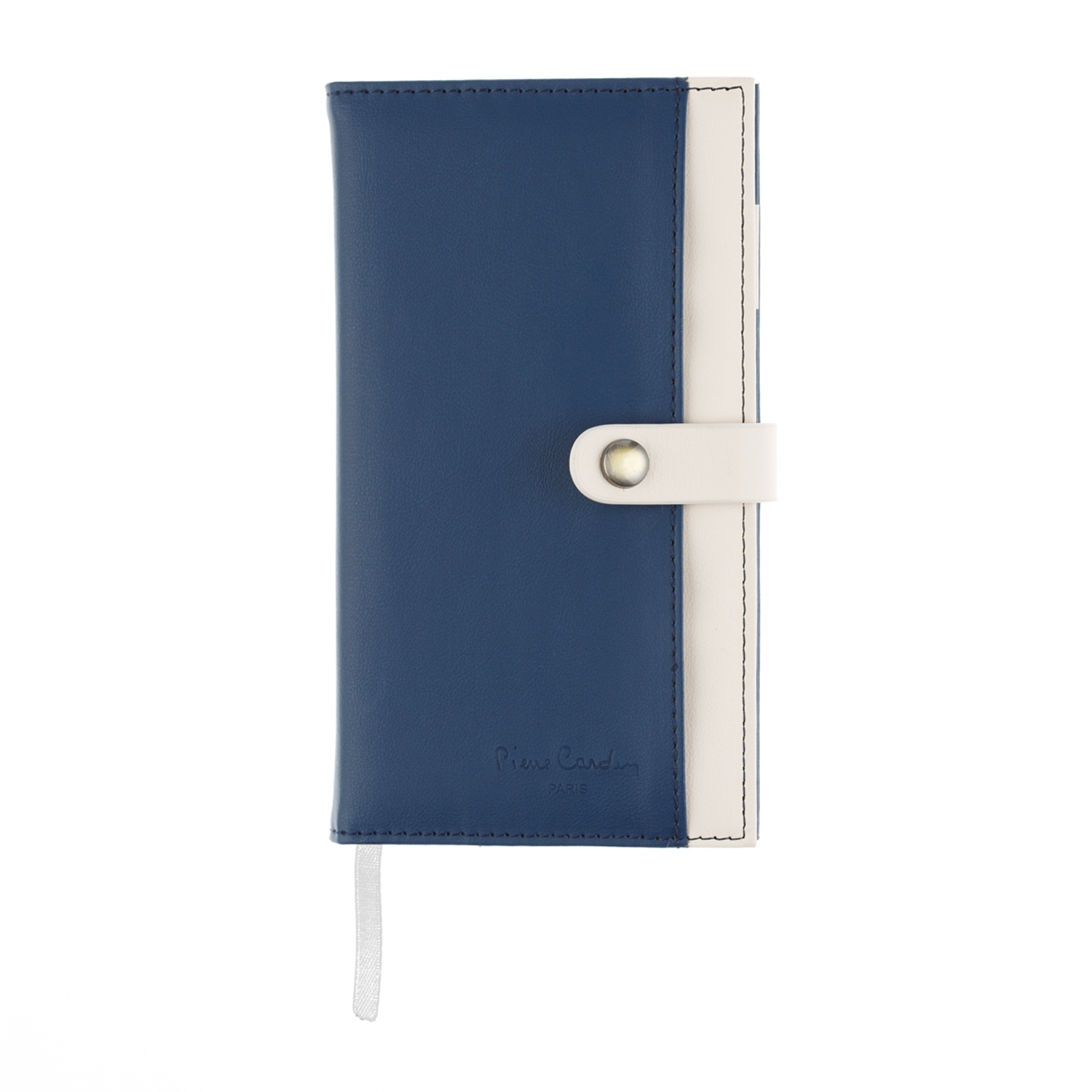 Записная книжка Pierre Cardin синяя, 10,5 х 18,5 см, синий