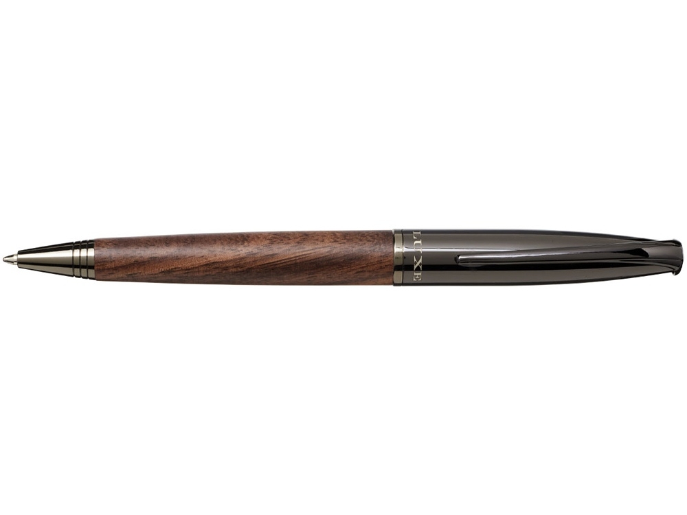Ручка шариковая с деревянным корпусом «Loure», коричневый, черный, дерево, металл