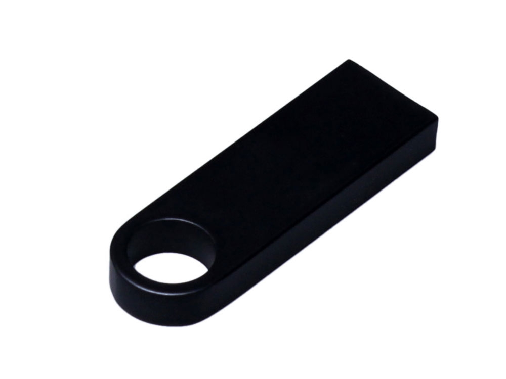 USB 3.0-флешка на 32 Гб с мини чипом и круглым отверстием, черный, металл