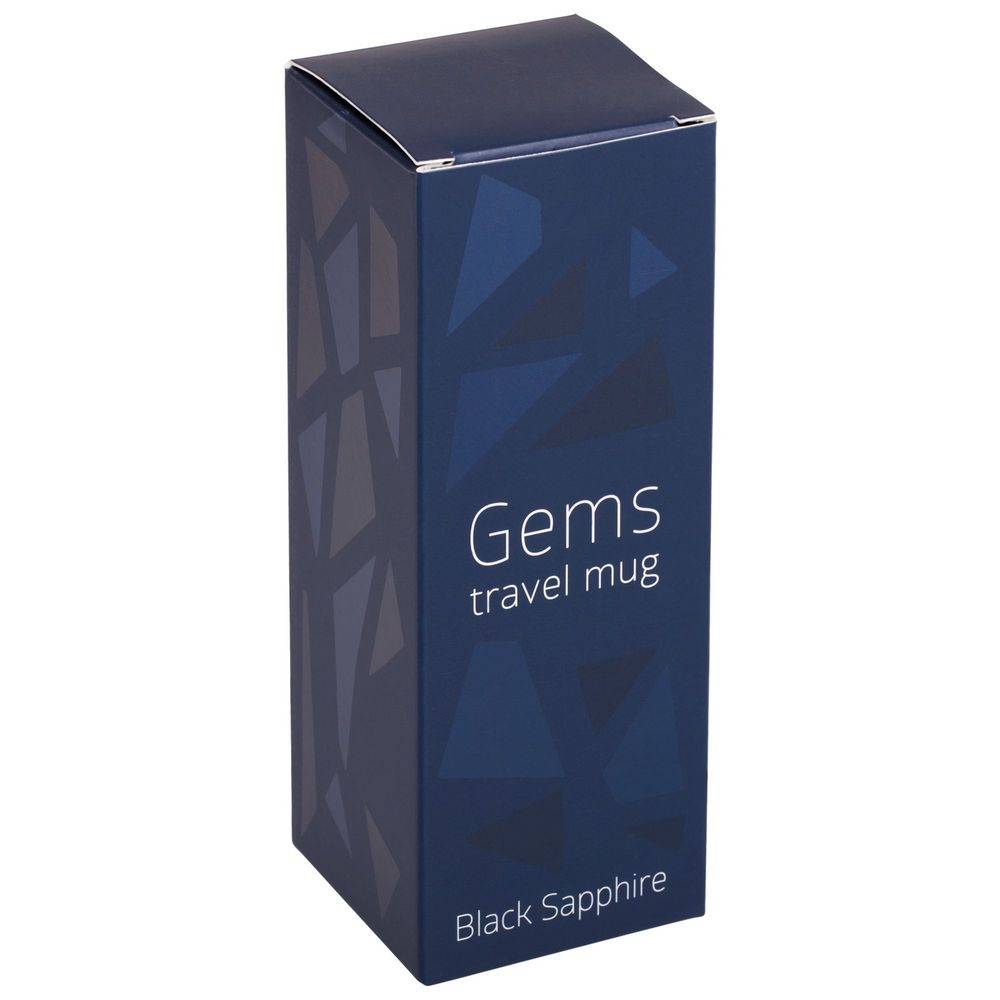 Термостакан Gems Black Sapphire, черный сапфир, черный, металл; пластик