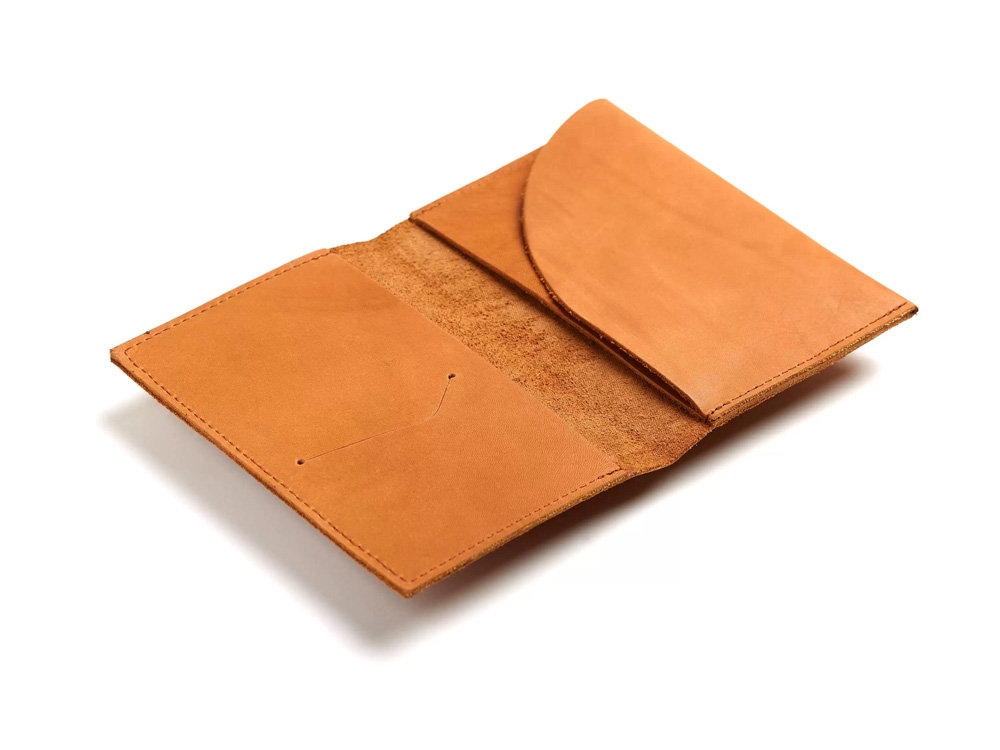 Обложка для паспорта «Руга», оранжевый, кожа