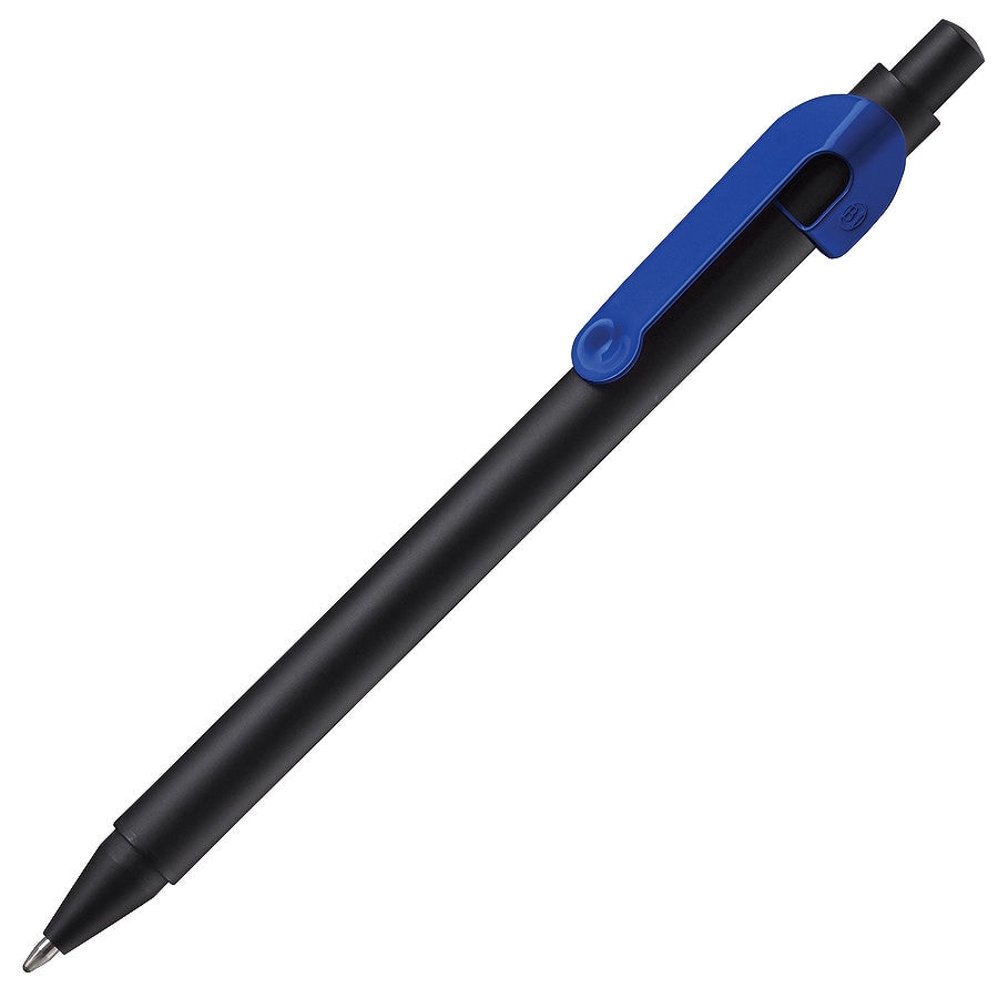 SNAKE, ручка шариковая, синий, черный корпус, металл, синий, черный, металл