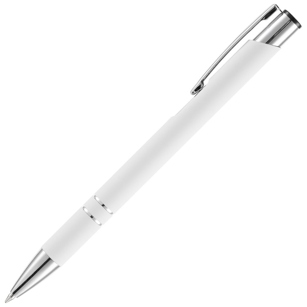 Ручка шариковая Keskus Soft Touch, белая, белый
