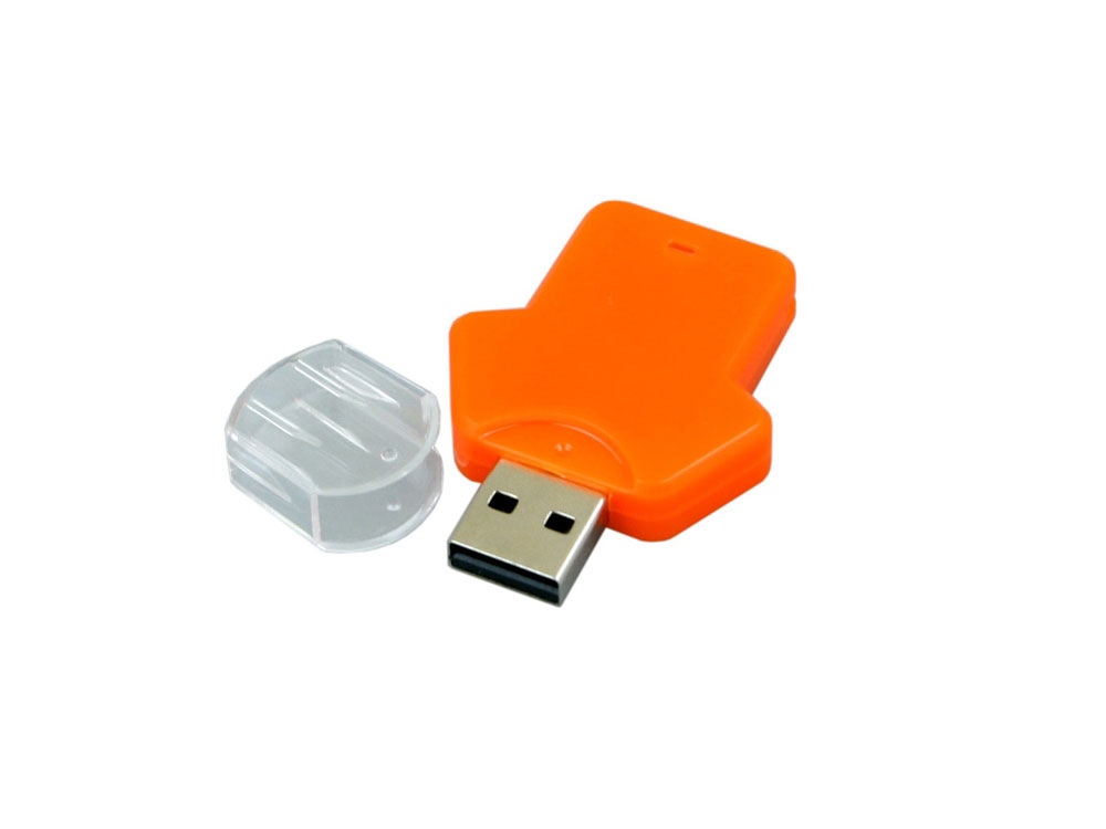 USB 2.0- флешка на 8 Гб в виде футболки, оранжевый, пластик