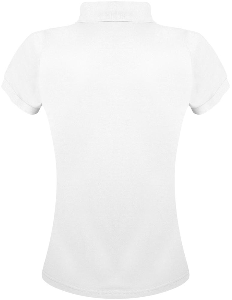 Рубашка поло женская Prime Women 200 белая, белый, полиэстер 65%; хлопок 35%, плотность 200 г/м²; пике