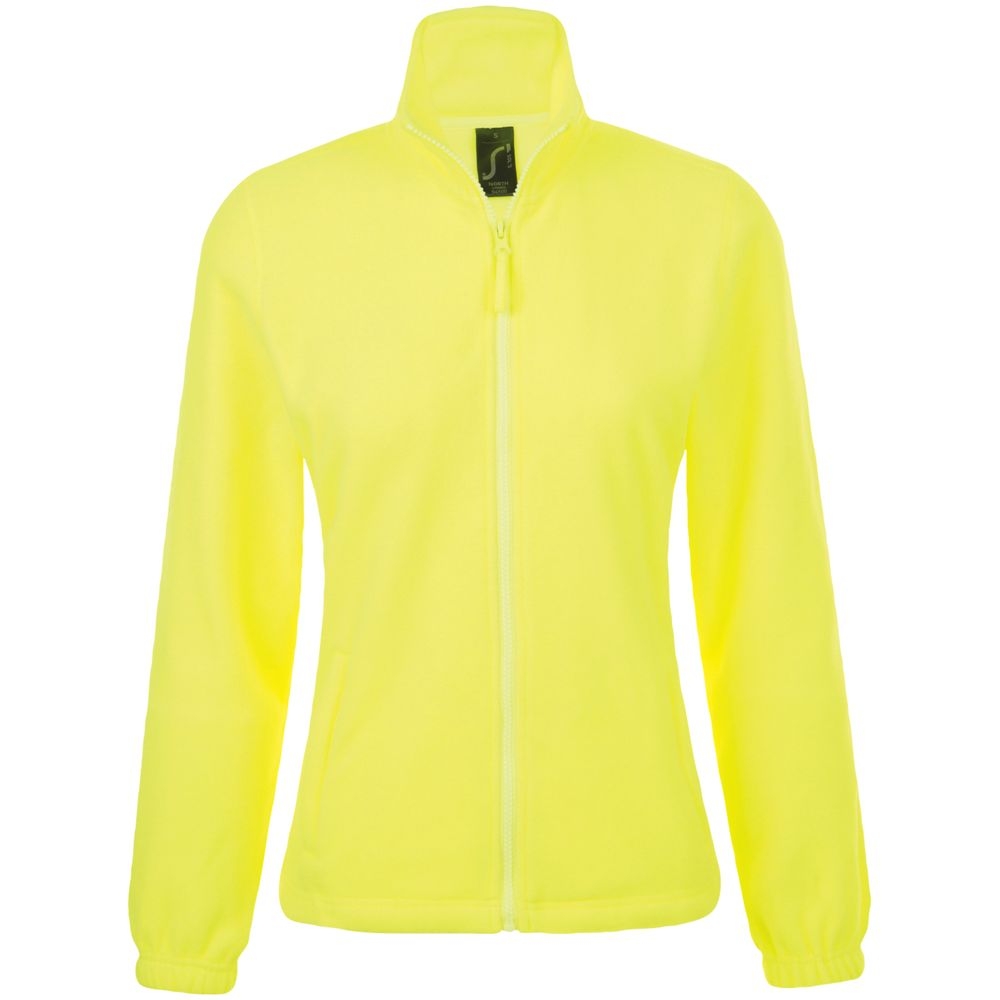 Куртка женская North Women, желтый неон, желтый, полиэстер 100%, плотность 300 г/м²; флис