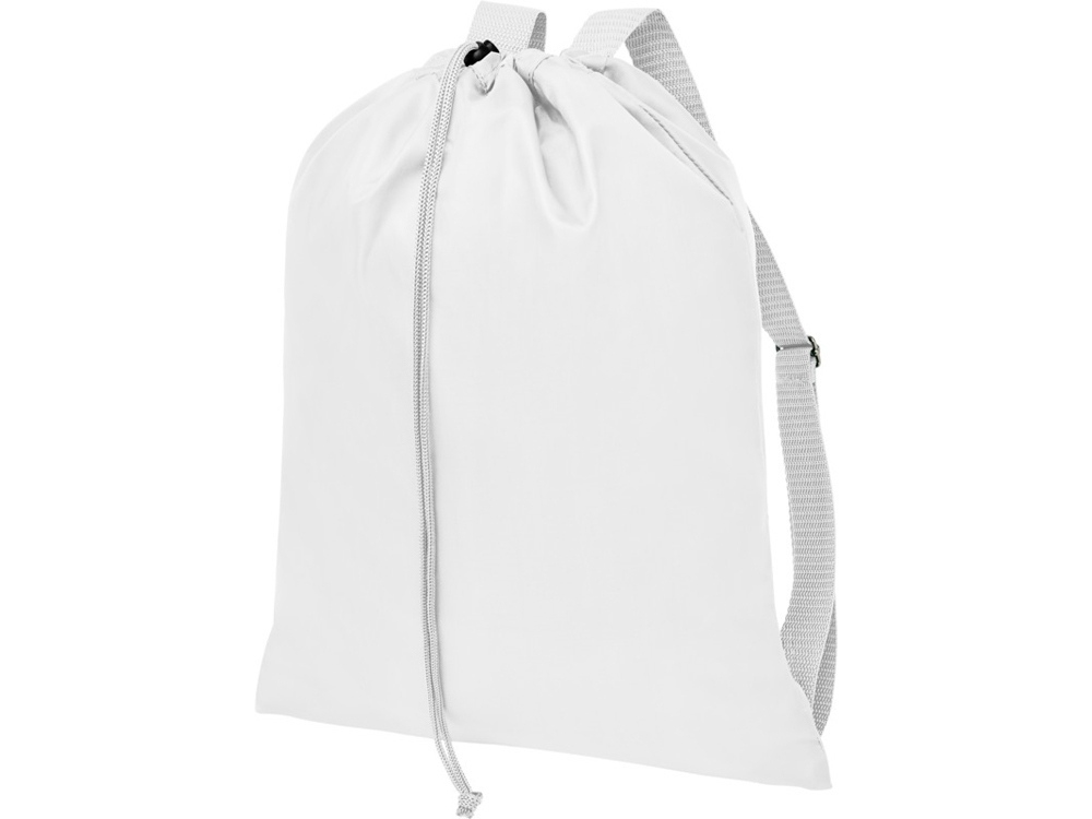 Рюкзак «Lerу» с парусиновыми лямками, белый, полиэстер