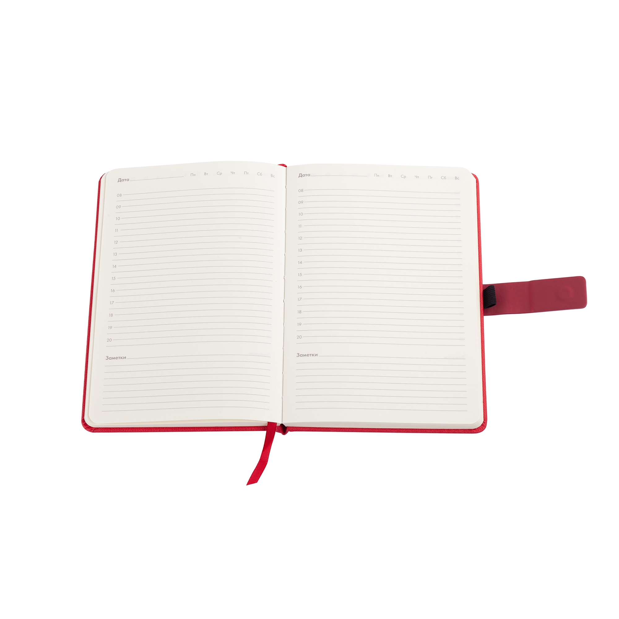 Ежедневник недатированный "Монти", формат А5, красный, кожзам